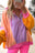 Grapefruit Orange Oversized Colorblock Patchwork Full Zipped Hoodie