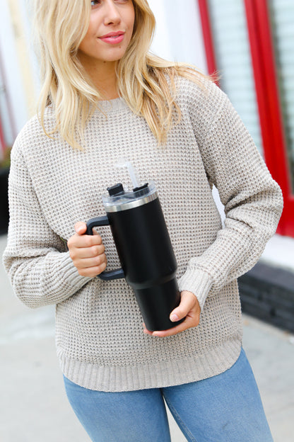 Black Insulated 38oz. Tumbler with Straw