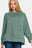 Zenana Scuba Round Neck Side Slit Sweatshirt