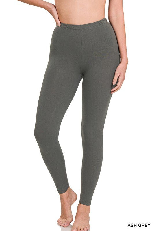 Premium Cotton Full-Length Leggings