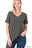 SHORT SLEEVE V-NECK ROUND HEM TOP