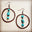 Copper Hoop Earrings w/ Blue Turquoise and Copper