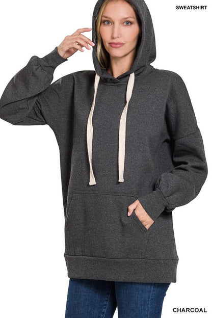 OVERSIZED HOODIE LONGLINE SWEATSHIRT