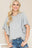 Plus Solid Short Butterfly Sleeve Round Neck Top