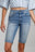 High Rise Denim Bike Shorts