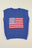 Sequin US Flag Round Neck Sweater Vest