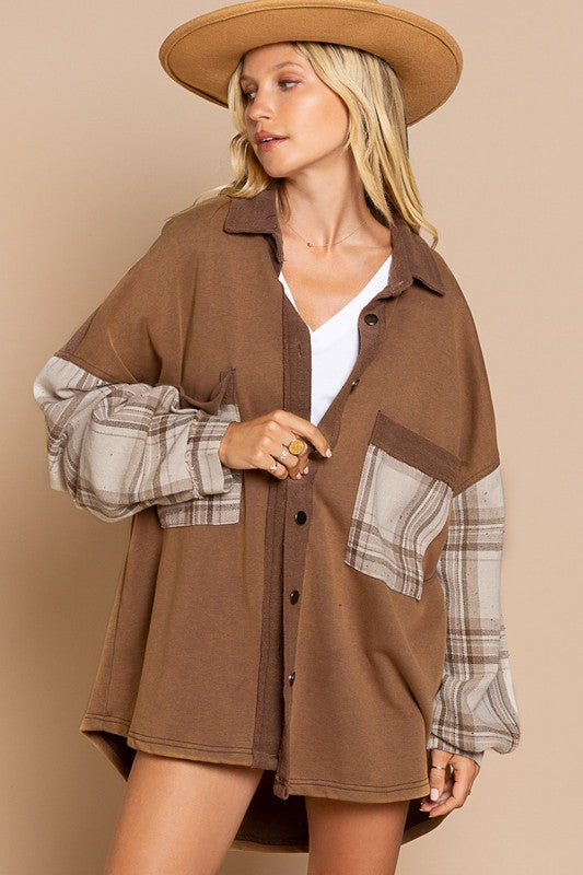 POL oversized plaid