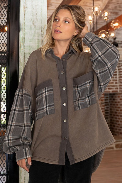 POL oversized plaid