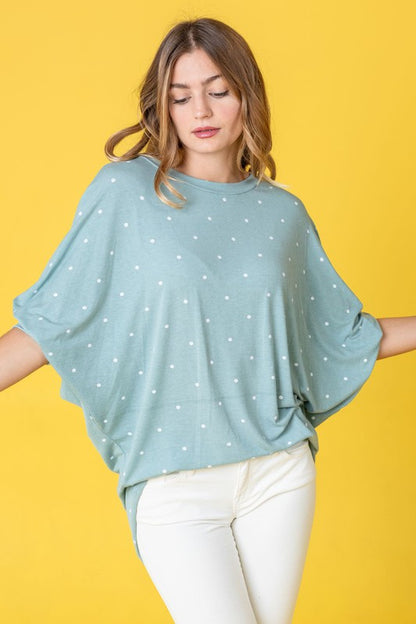 Plus Polka Dot Dolman Tunic