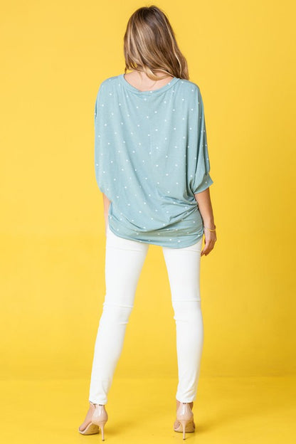 Plus Polka Dot Dolman Tunic