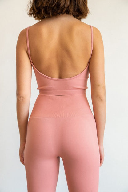 Seamless Backless Tank Top Sport Bra