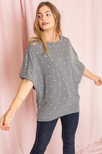 Plus Polka Dot Dolman Tunic