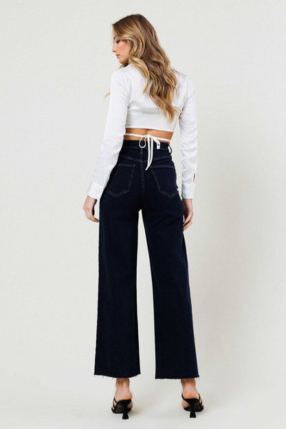 HIGH WAISTED WIDE LEG JEANS