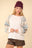 VERY J Printed Long Sleeve Round Neck Knit Top