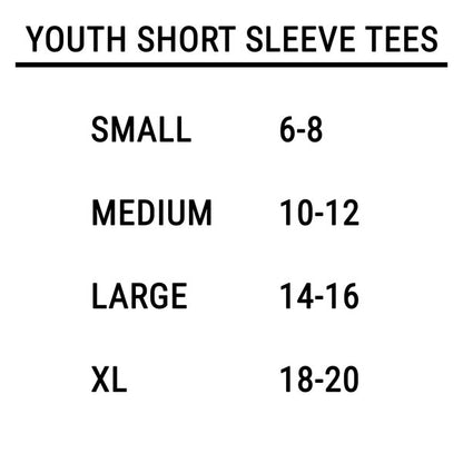 Smiley Face Outline Youth Short Sleeve Graphic Tee