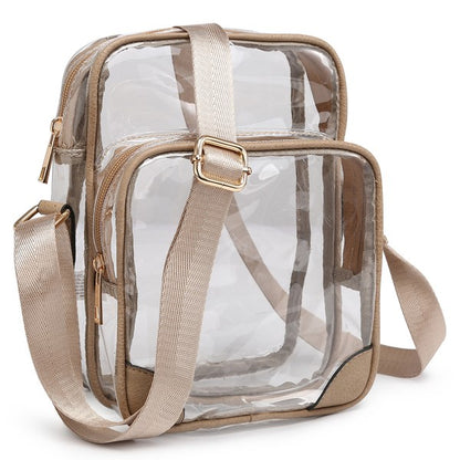 See Thru Multi Compartment Crossbody Bag