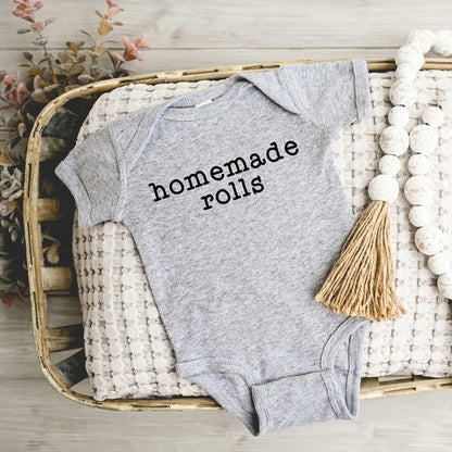 Homemade Rolls Typewriter Baby Onesie