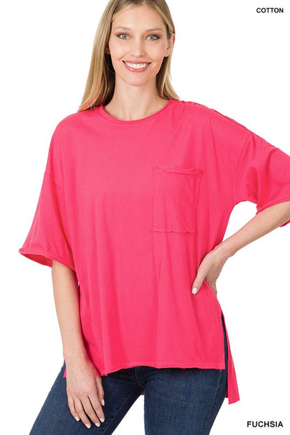 ROW EDGE HI-LOW HEM BOX TOP