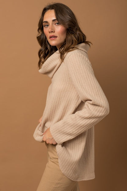 Long Sleeve Turtle Neck Top