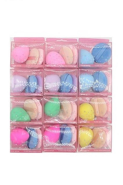Dozen pack Assorted Powder Puff  sponge pack