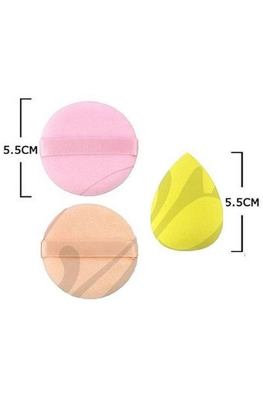 Dozen pack Assorted Powder Puff  sponge pack