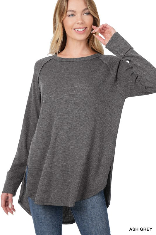 Baby Waffle Raglan Sleeve Top