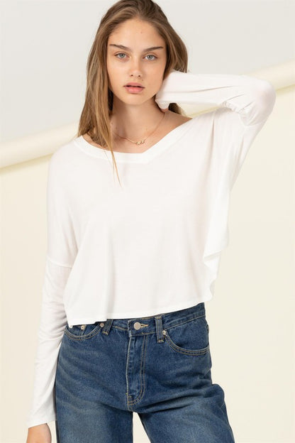 Love Me Right V Neck Loose Fit Top