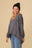 Thermal high low v-neck oversized top