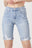 RISEN High Rise Distressed Denim Bermuda Shorts