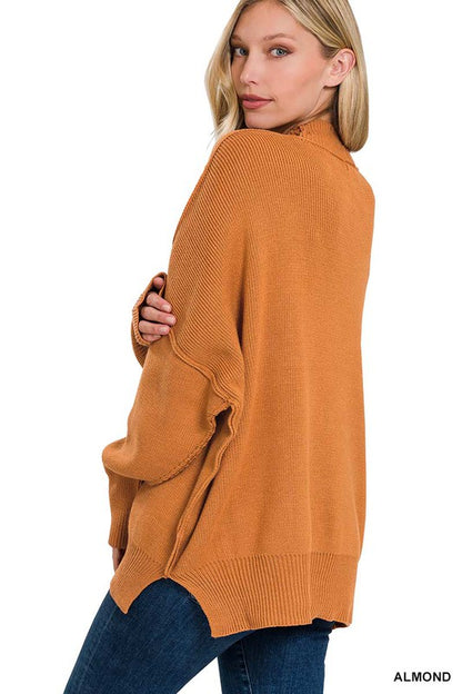 SIDE SLIT OVERSIZED SWEATER