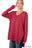 HI-LOW HEM V-NECK CENTER SEAM SWEATER