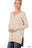 HI-LOW HEM V-NECK CENTER SEAM SWEATER