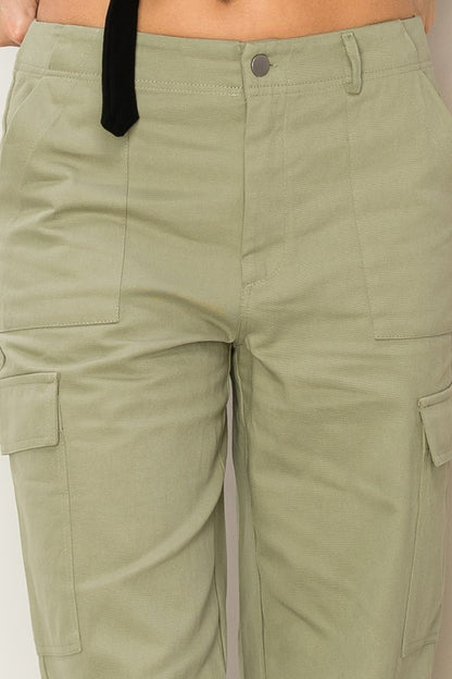 WEEKEND CHILLER HIGH WAIST CARGO PANTS