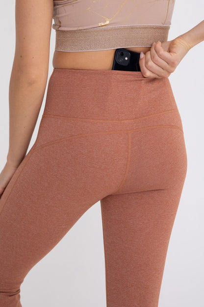 Flare Swoop Back High-Waisted Leggings