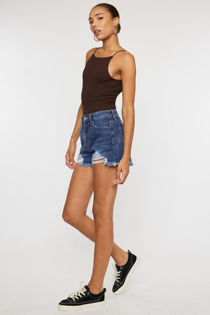 HIGH RISE MOM SHORTS -KC9145D