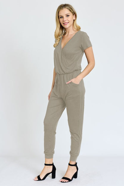 Short Sleeve Jogger Jumpsuit