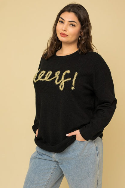 Plus Size Cheers Pullover Sweater