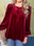 Ruched Round Neck Long Sleeve Blouse