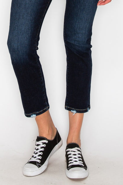 PLUS SIZE - HIGH RISE SKINNY STRAIGHT JEANS