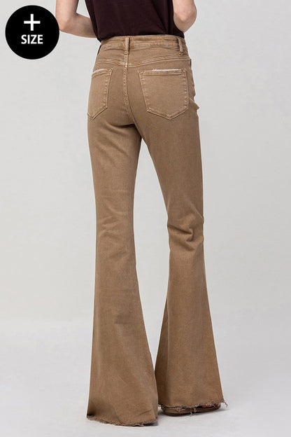 Plus Size High Rise Super Flare Jeans