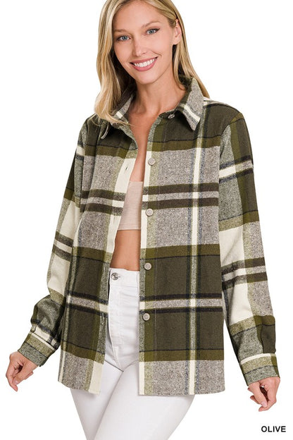 YARN DYED PLAID SHACKET