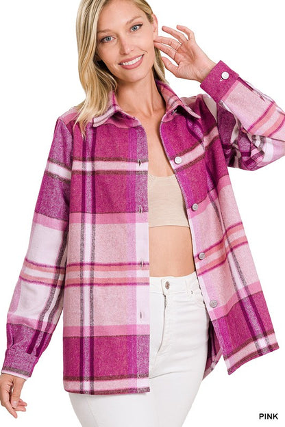 YARN DYED PLAID SHACKET