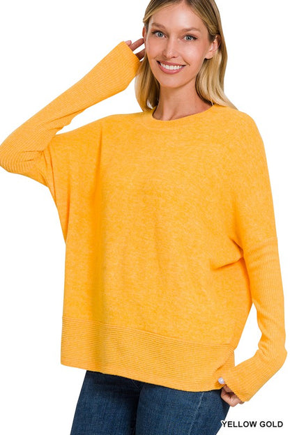 BRUSHED MELANGE HACCI DOLMAN SLEEVE SWEATER