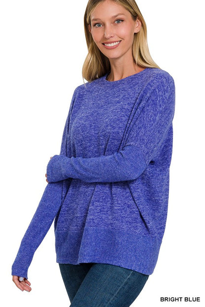 BRUSHED MELANGE HACCI DOLMAN SLEEVE SWEATER