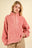 VERY J Fuzzy Fleece Half Zip Cable Pattern Sweatshirt