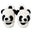 Panda Smiles - Women's Slide on Fuzzy Slippers