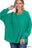 Double Gauze Oversized 3/4 Button Henley Neck Top