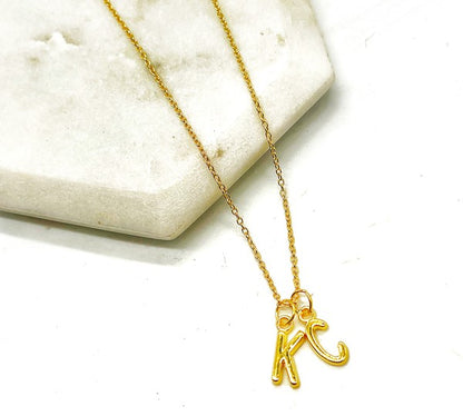 Gold KC Initial Necklace Chiefs