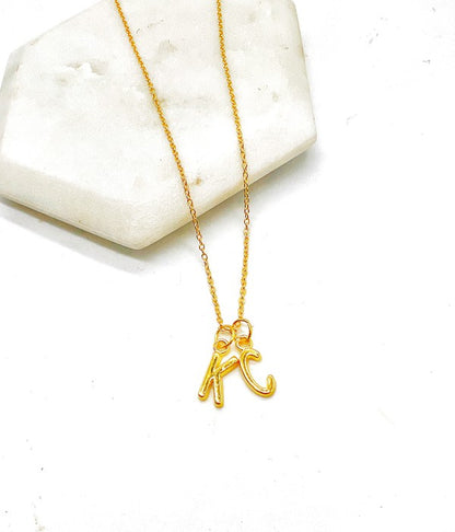 Gold KC Initial Necklace Chiefs