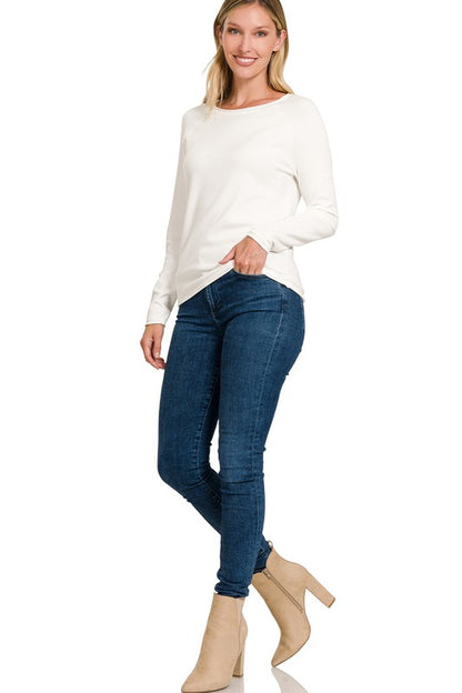 Viscose Round Neck Basic Sweater